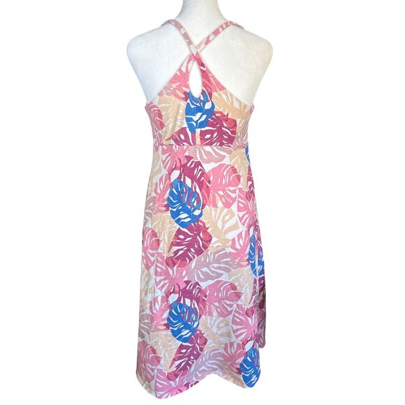 Patagonia Size Medium Dress Amber Dawn Tropical Fit Flare Floral Racer Back - Picture 5 of 10